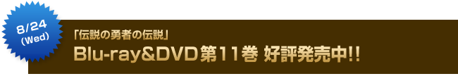 8月24日（水）「伝説の勇者の伝説」Blu-ray&DVD第11巻同時発売決定!!